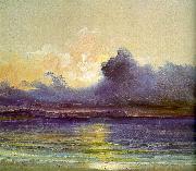 Charles Blechen Sunset at Sea Sweden oil painting artist